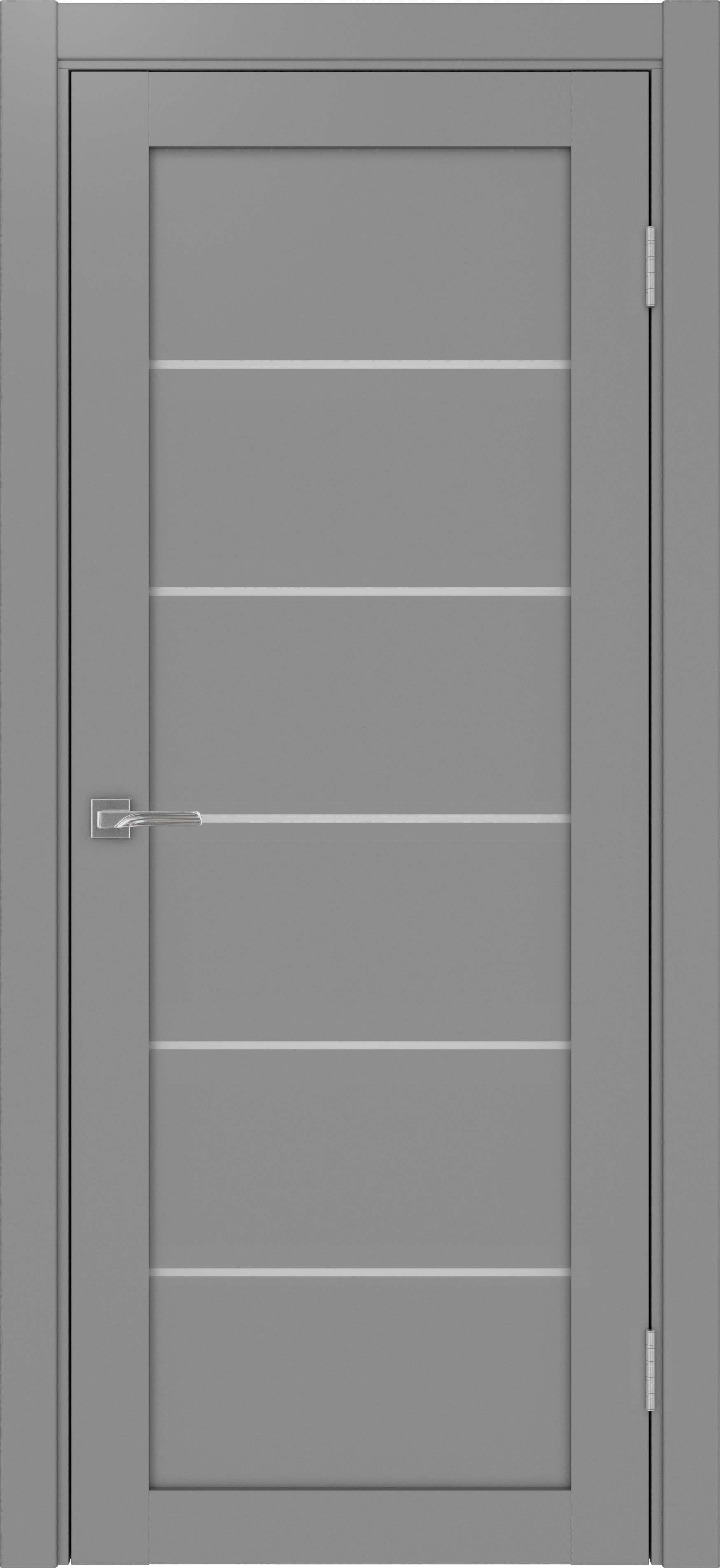 Межкомнатная дверь «Турин 506 Серый» стекло сатин