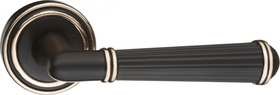 Ручка дверная RENZ 625-16 B/GP «Новара» (черный/золото блестящее)
