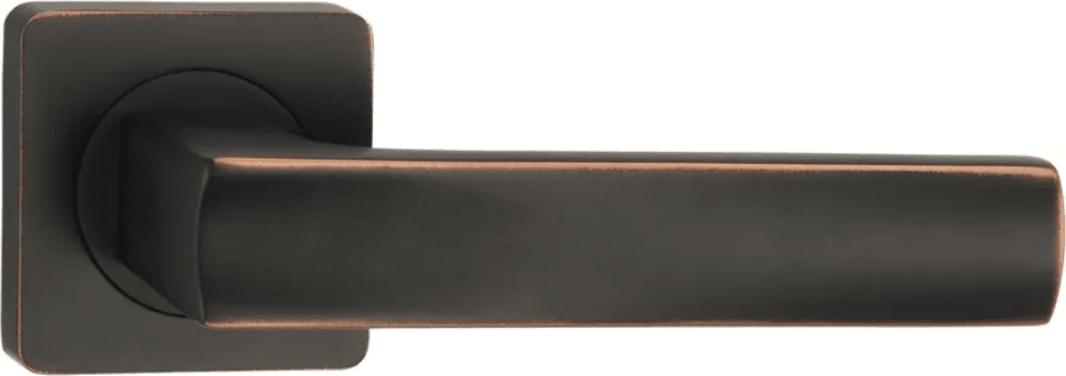 Ручка дверная RENZ 74-02 ABB «Остия» (черная бронза с патиной)