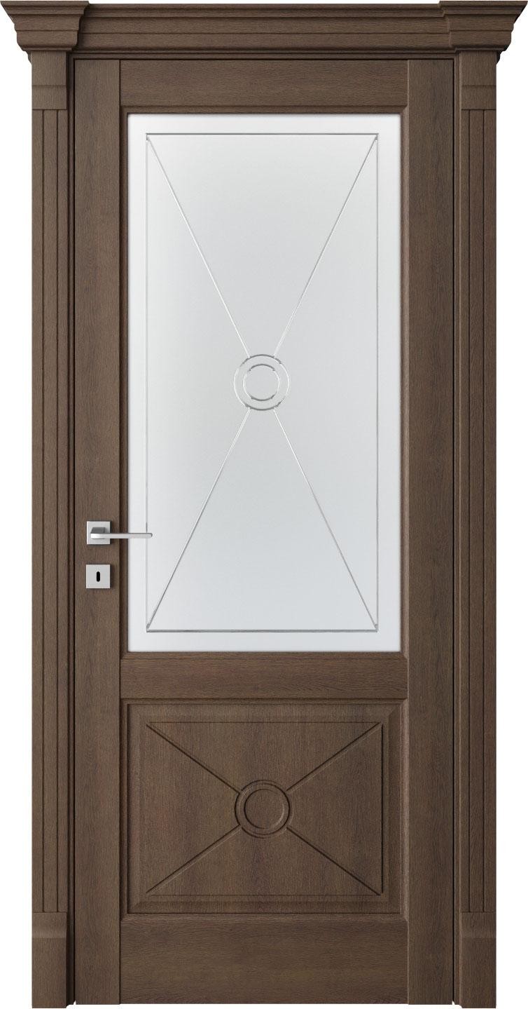 Межкомнатная дверь Holz «Dante D4V» со стеклом (34 цвета)