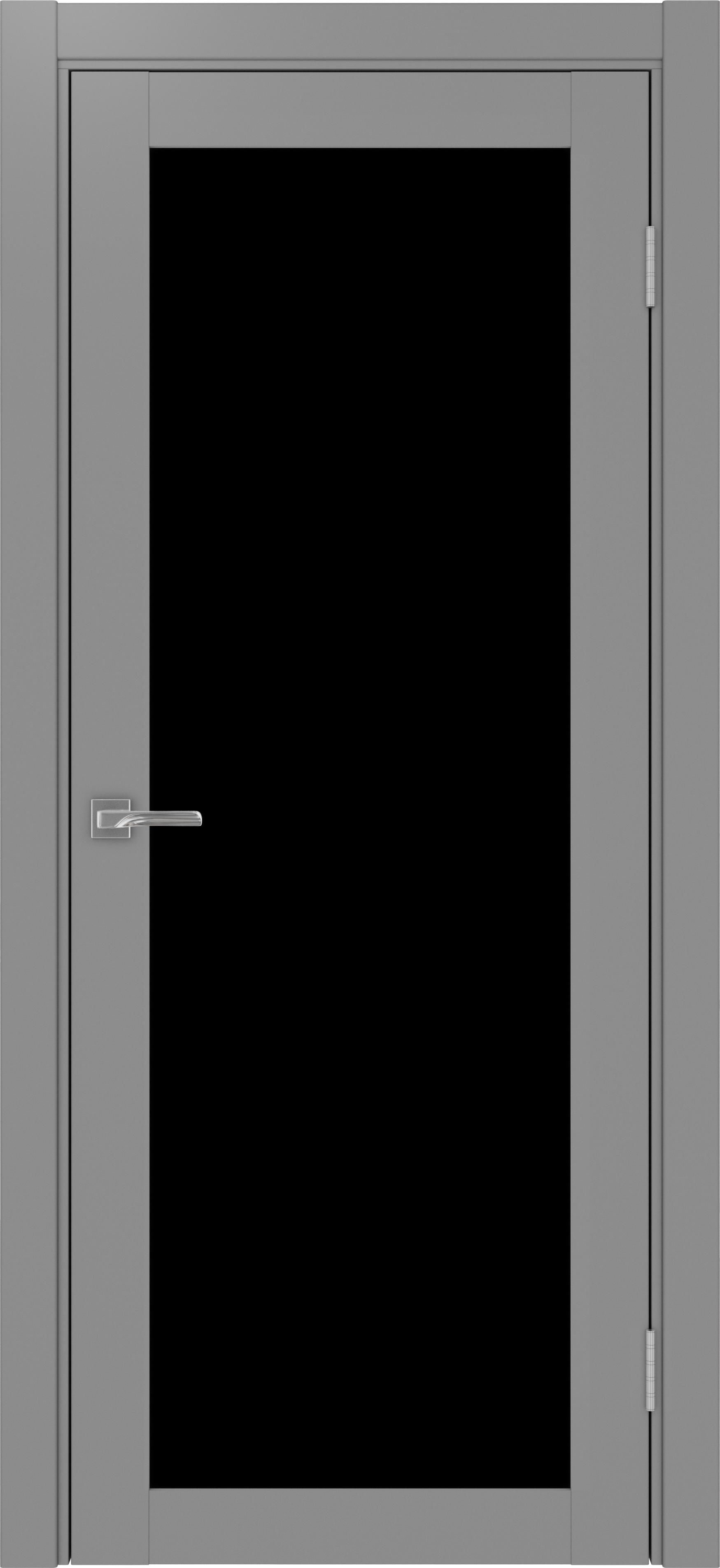 Межкомнатная дверь «Турин 501.2 Серый» Lacobel черный