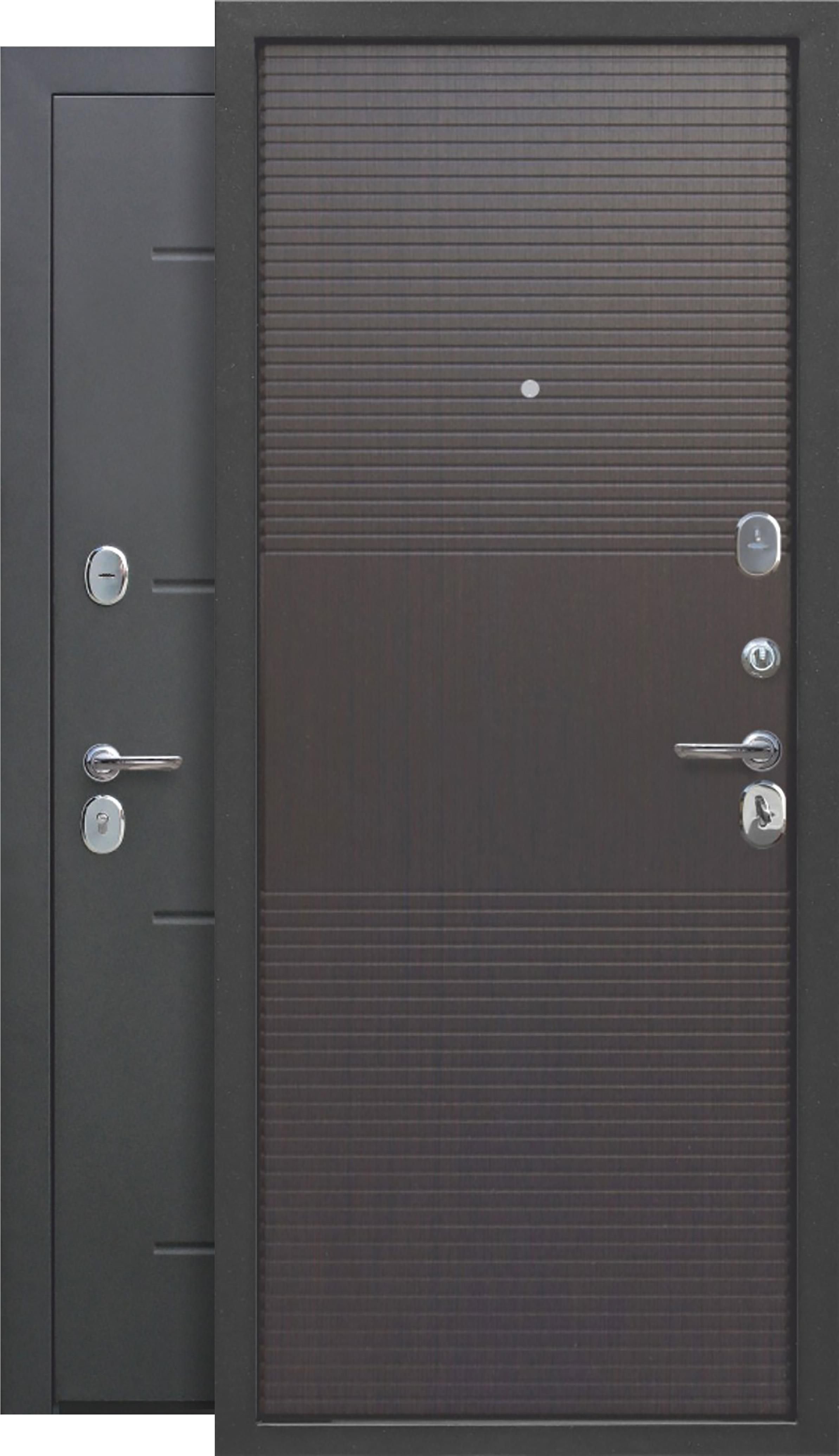 Входная дверь «Гарда муар» 7,5 см серебро Темный кипарис