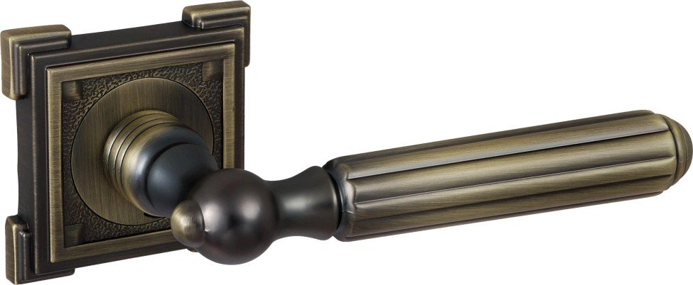 Ручка дверная RENZ 68-19 МAB «Стелла» (бронза античная матовая)