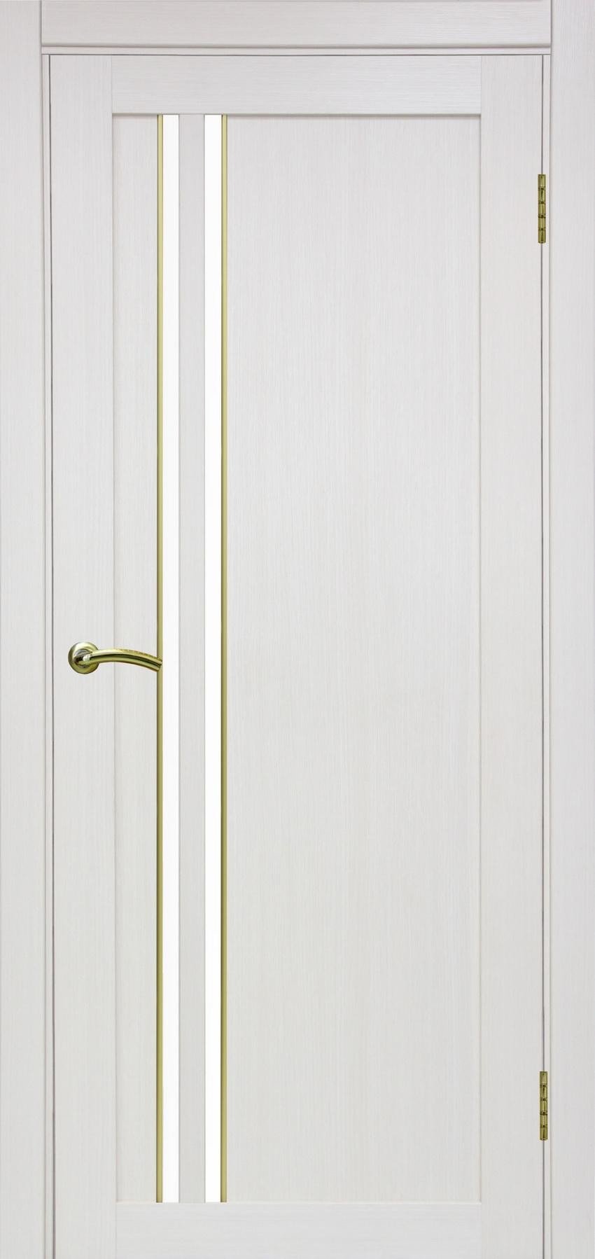 Межкомнатная дверь «Турин 525» АПС молдинг SG золото стекло сатин